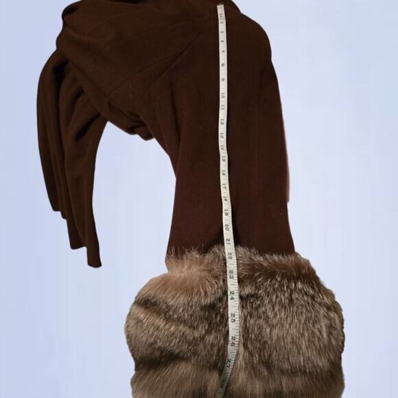 Vintage Holt Renfrew Cashmere and Wool Peacoat with Fur Accents - Extra Large - Picture 11 of 11